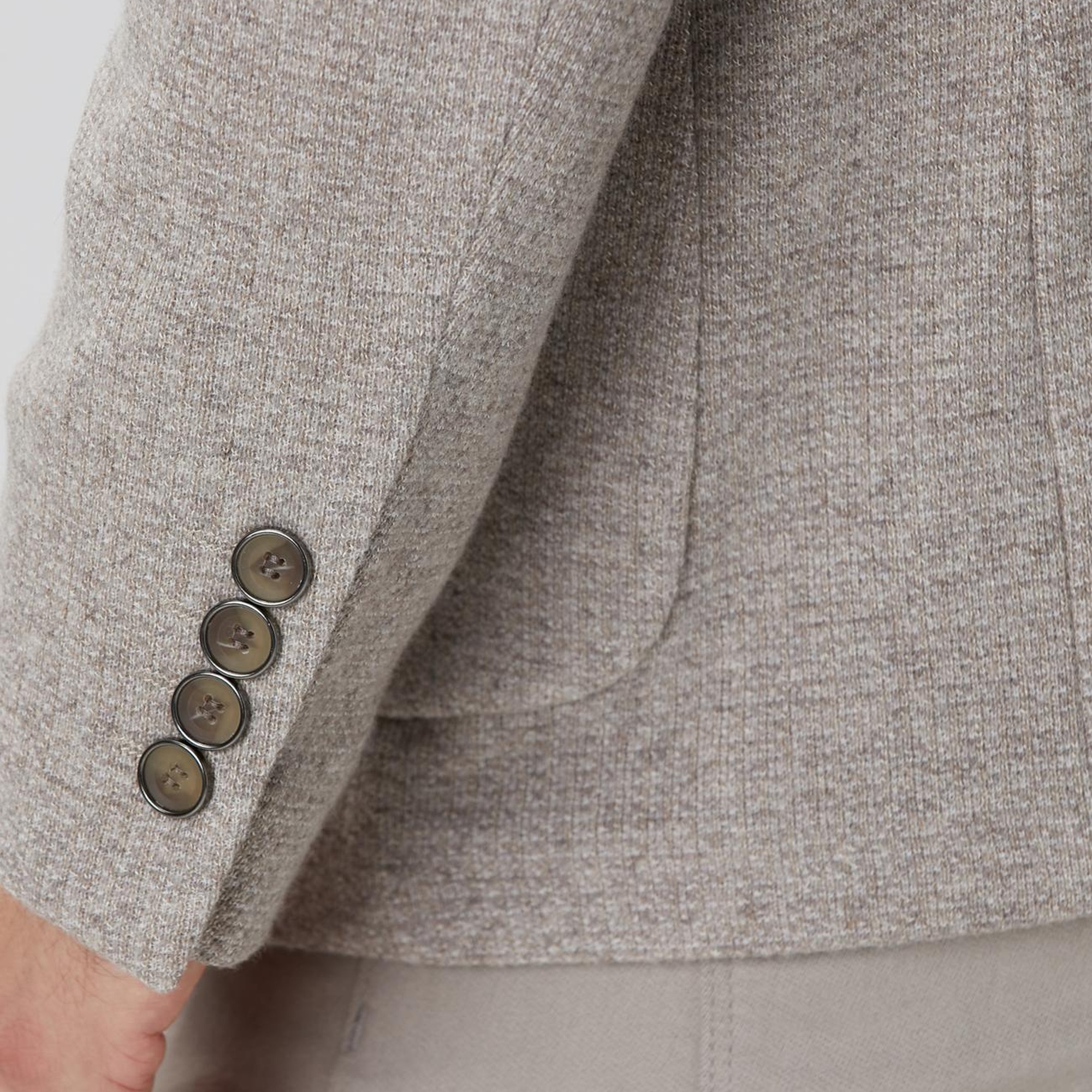 Network Erkek Bej Melanj Yün Karışımlı Ceket