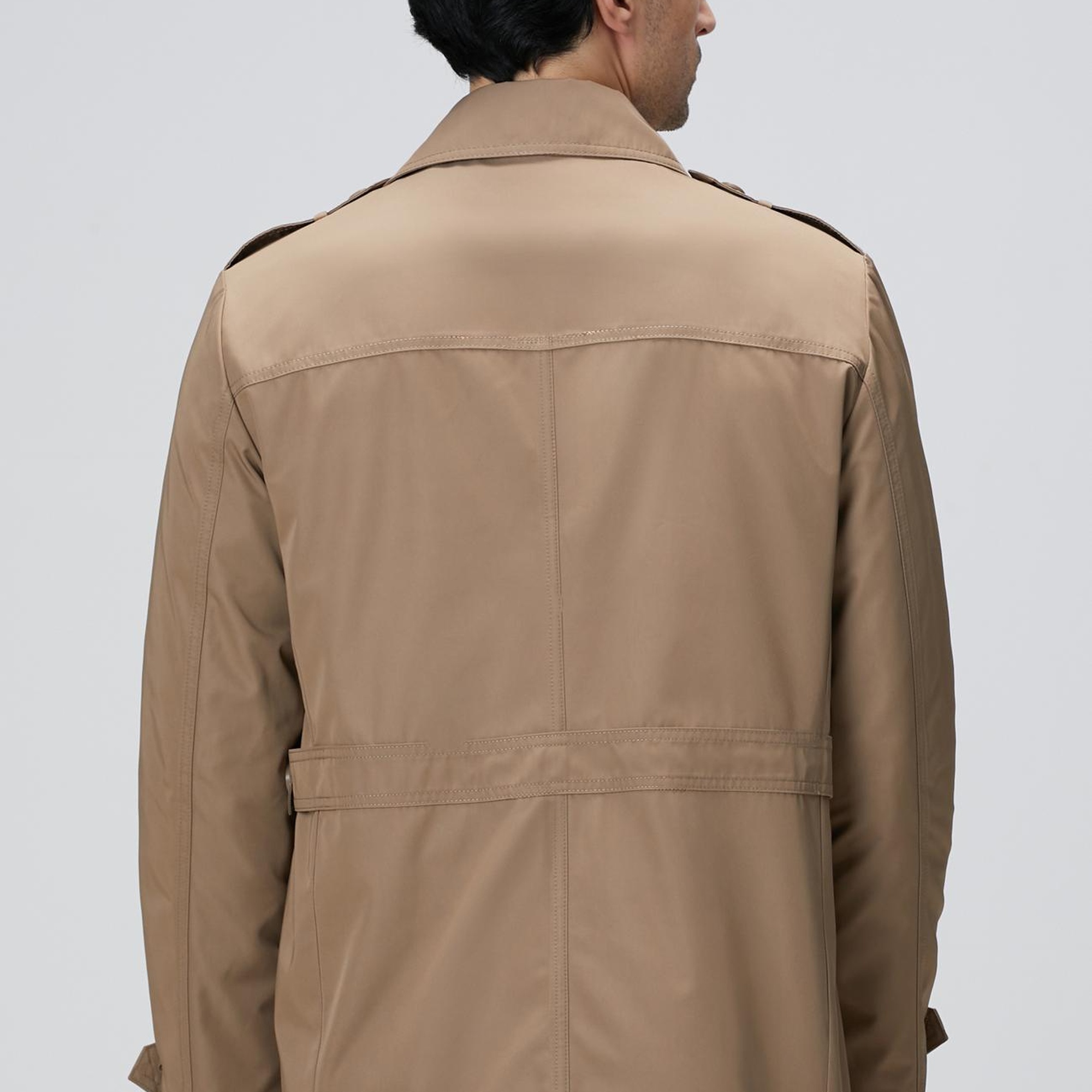 Network Erkek Vizon Trenchcoat