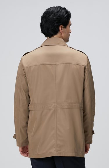  Network Erkek Vizon Trenchcoat