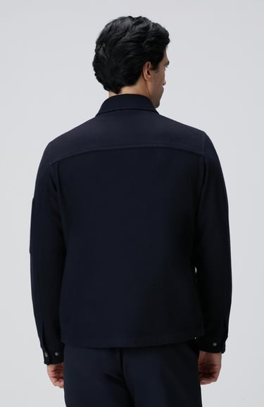  Network Erkek Lacivert Yün Karışımlı Dış Gömlek