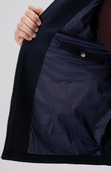  Network Erkek Lacivert Yün Karışımlı Dış Gömlek