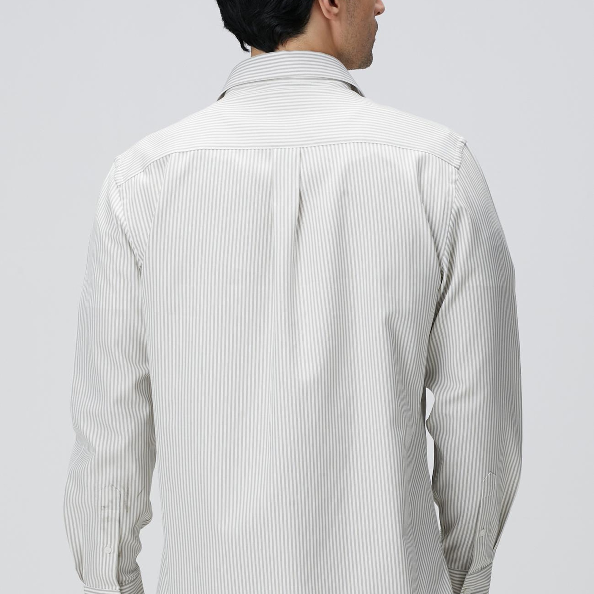 Network Erkek Bej Çizgi Desenli Gömlek