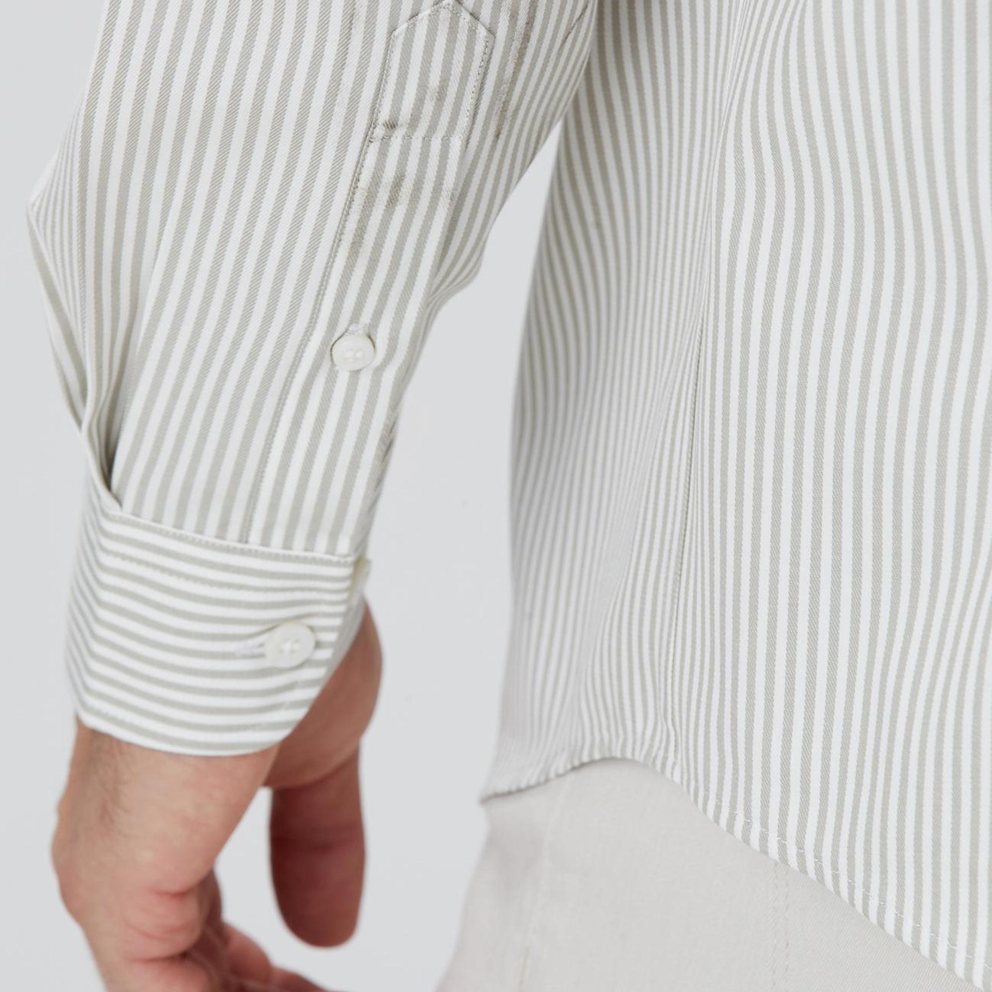 Network Erkek Bej Çizgi Desenli Gömlek