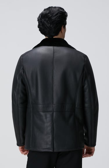  Network Erkek Siyah Deri Kaban