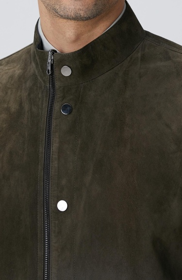  Network Erkek Haki Çift Taraflı Deri Mont