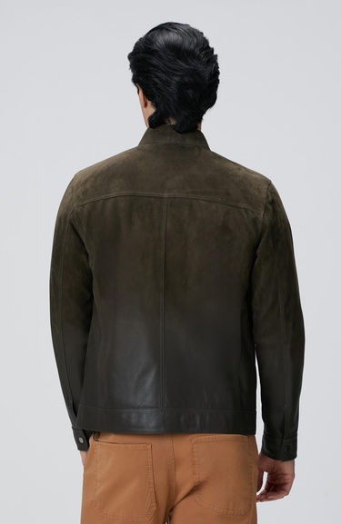  Network Erkek Haki Çift Taraflı Deri Mont