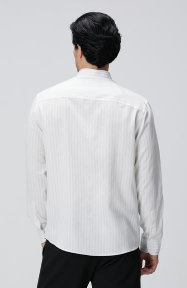  Network Erkek Beyaz Çizgili Gömlek
