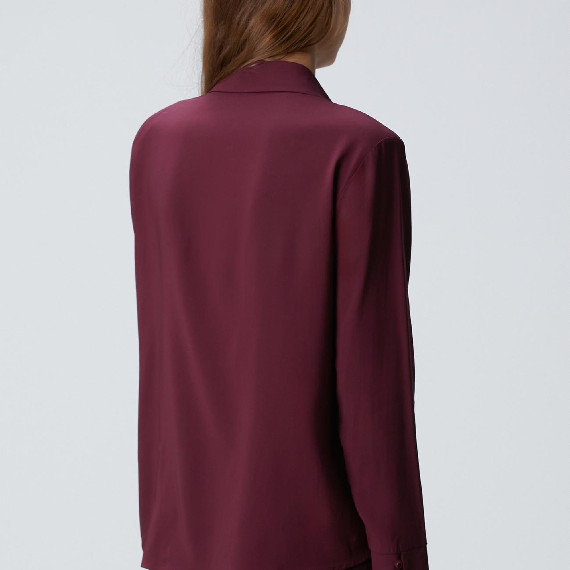 Network Kadın Vişne Vatkalı Gömlek