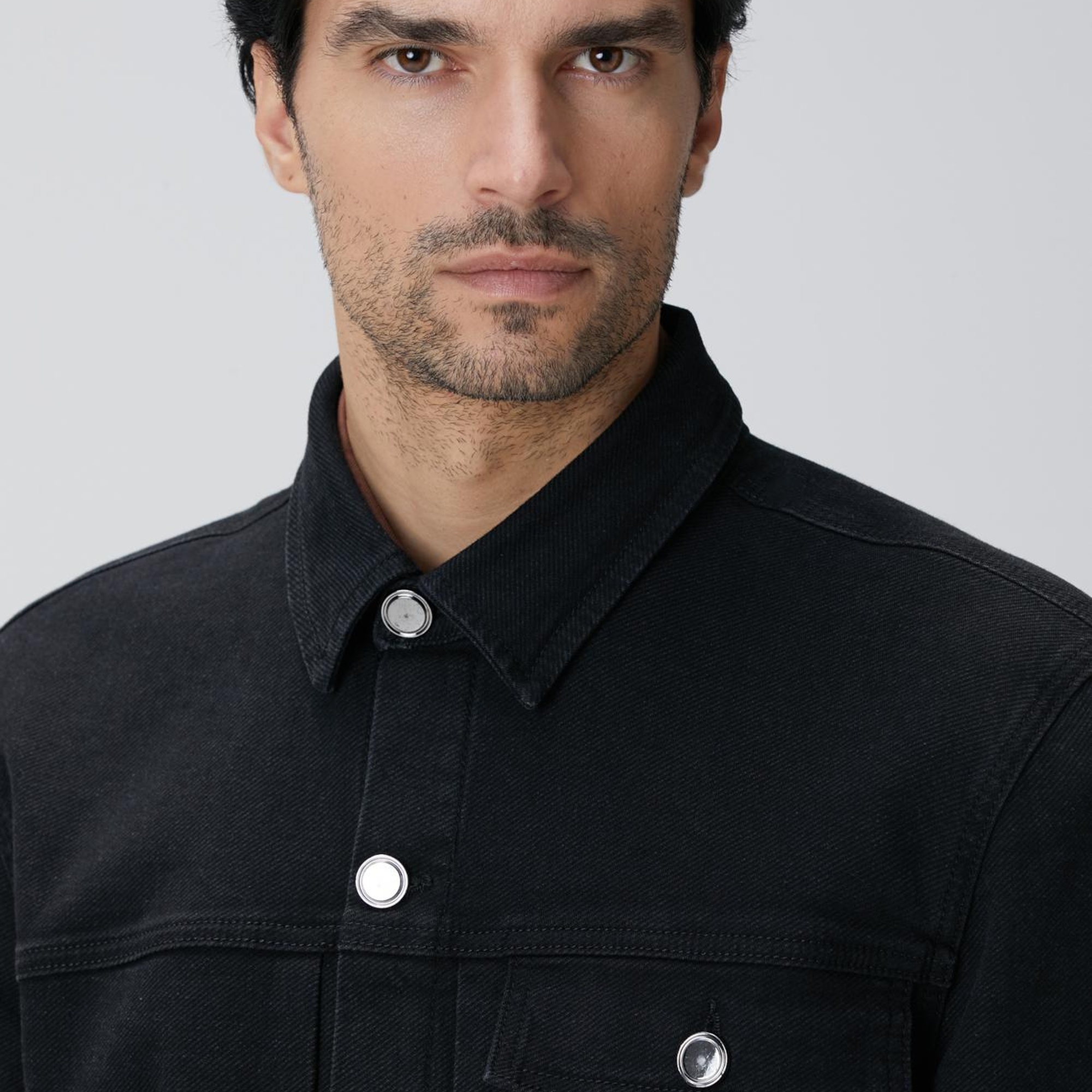 Network Erkek Siyah Denim Mont