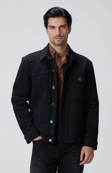  Network Erkek Siyah Denim Mont