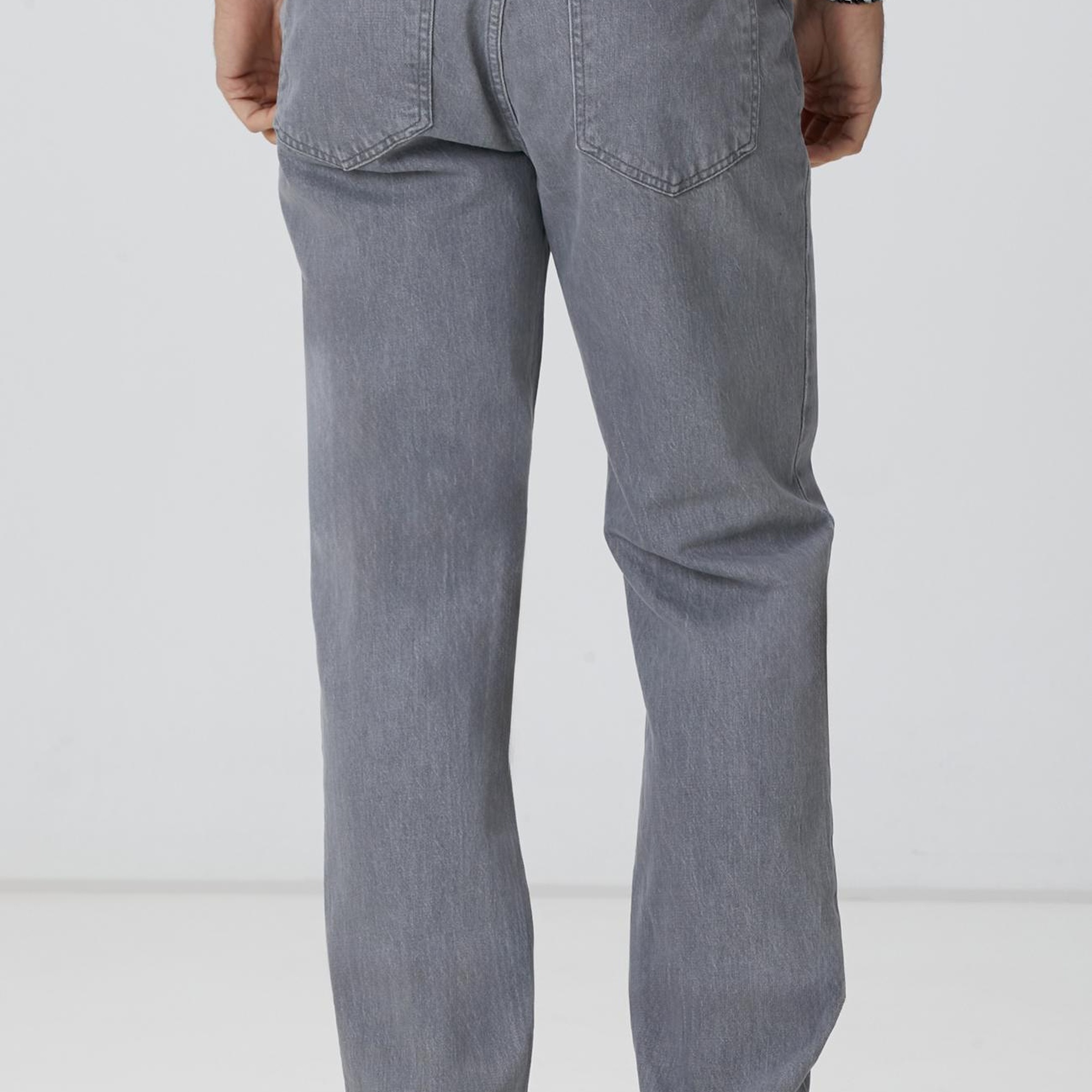 Network Erkek Açık Gri Denim Pantolon