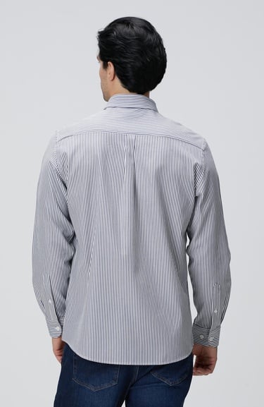  Network Erkek Indigo Çizgi Desenli Gömlek