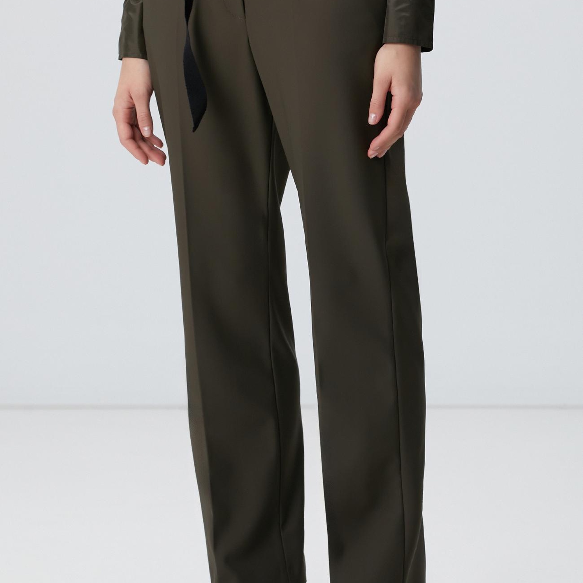 Network Kadın Haki N-Tech Kemer Detaylı Pantolon