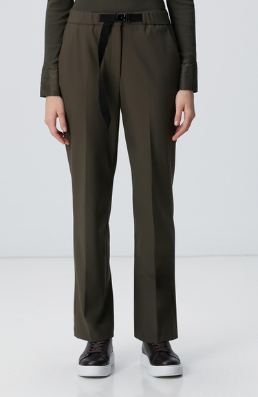  Network Kadın Haki N-Tech Kemer Detaylı Pantolon