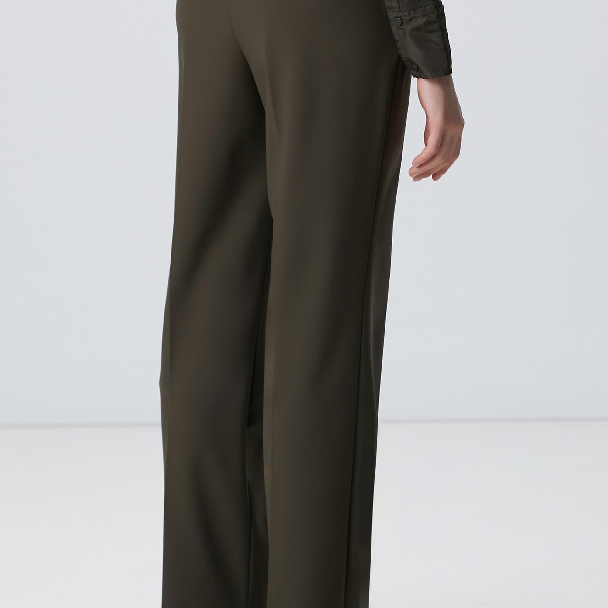 Network Kadın Haki N-Tech Kemer Detaylı Pantolon