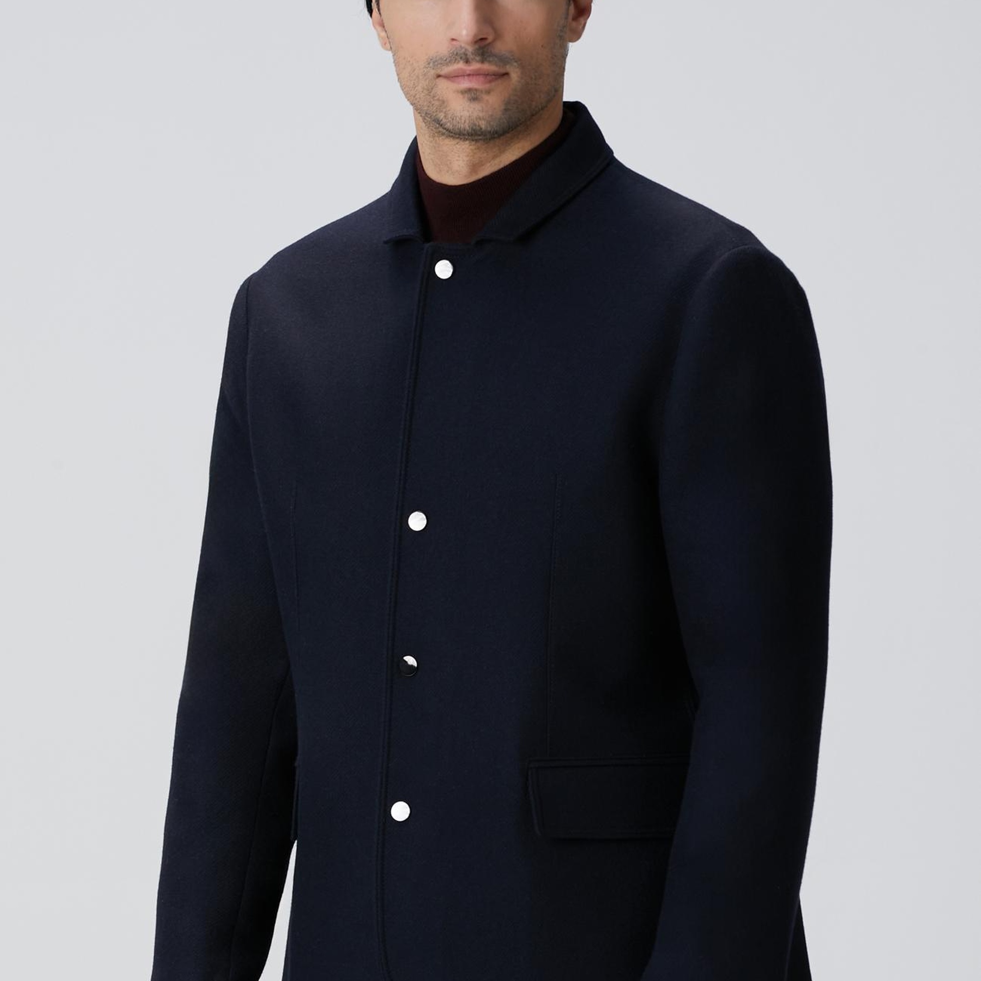 Network Erkek Lacivert Yün Karışımlı Ceket