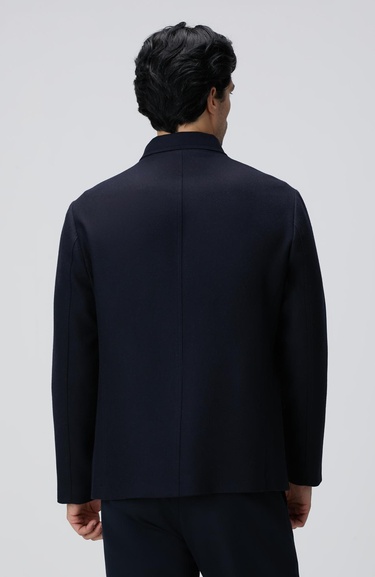  Network Erkek Lacivert Yün Karışımlı Ceket