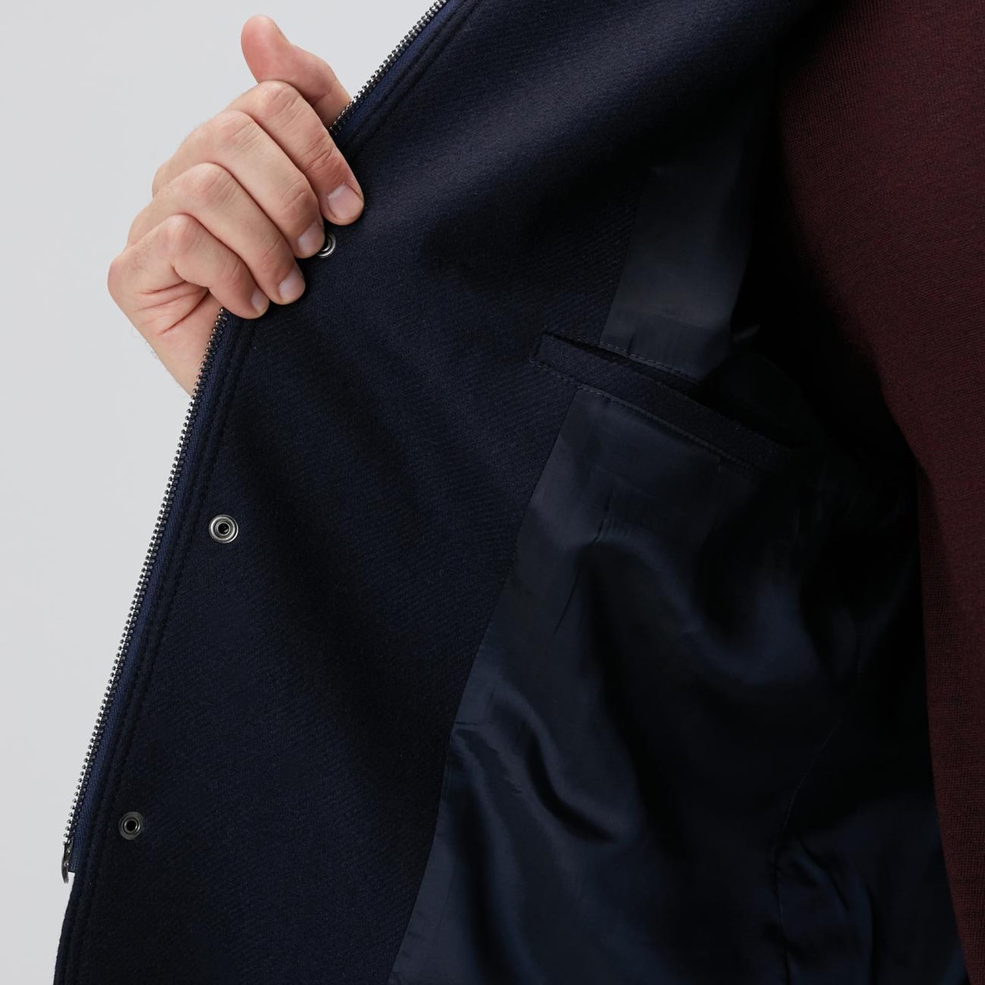 Network Erkek Lacivert Yün Karışımlı Ceket