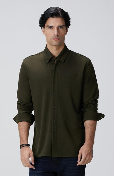  Network Erkek Haki Gömlek