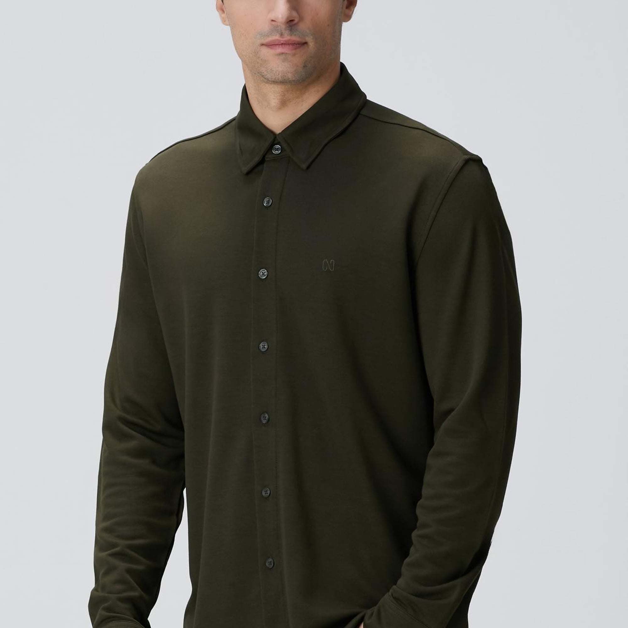 Network Erkek Haki Gömlek