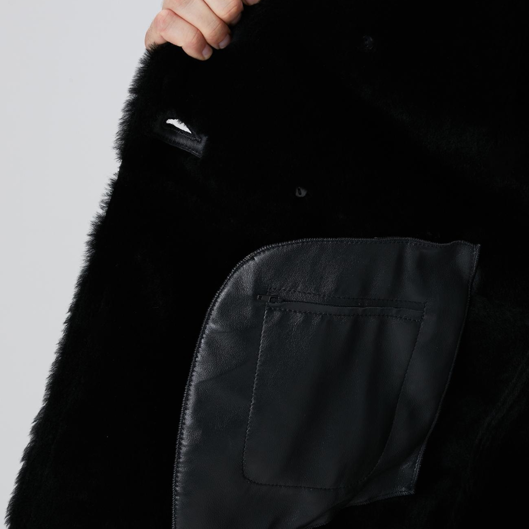 Network Erkek Siyah Deri Kaban