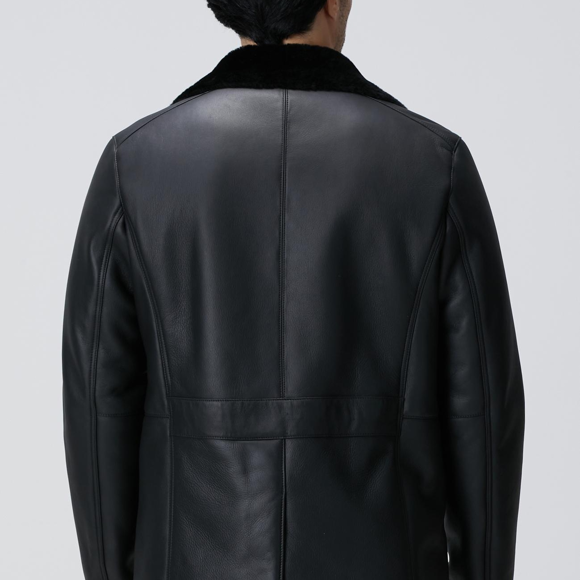 Network Erkek Siyah Deri Kaban