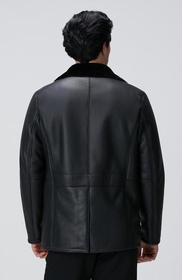  Network Erkek Siyah Deri Kaban