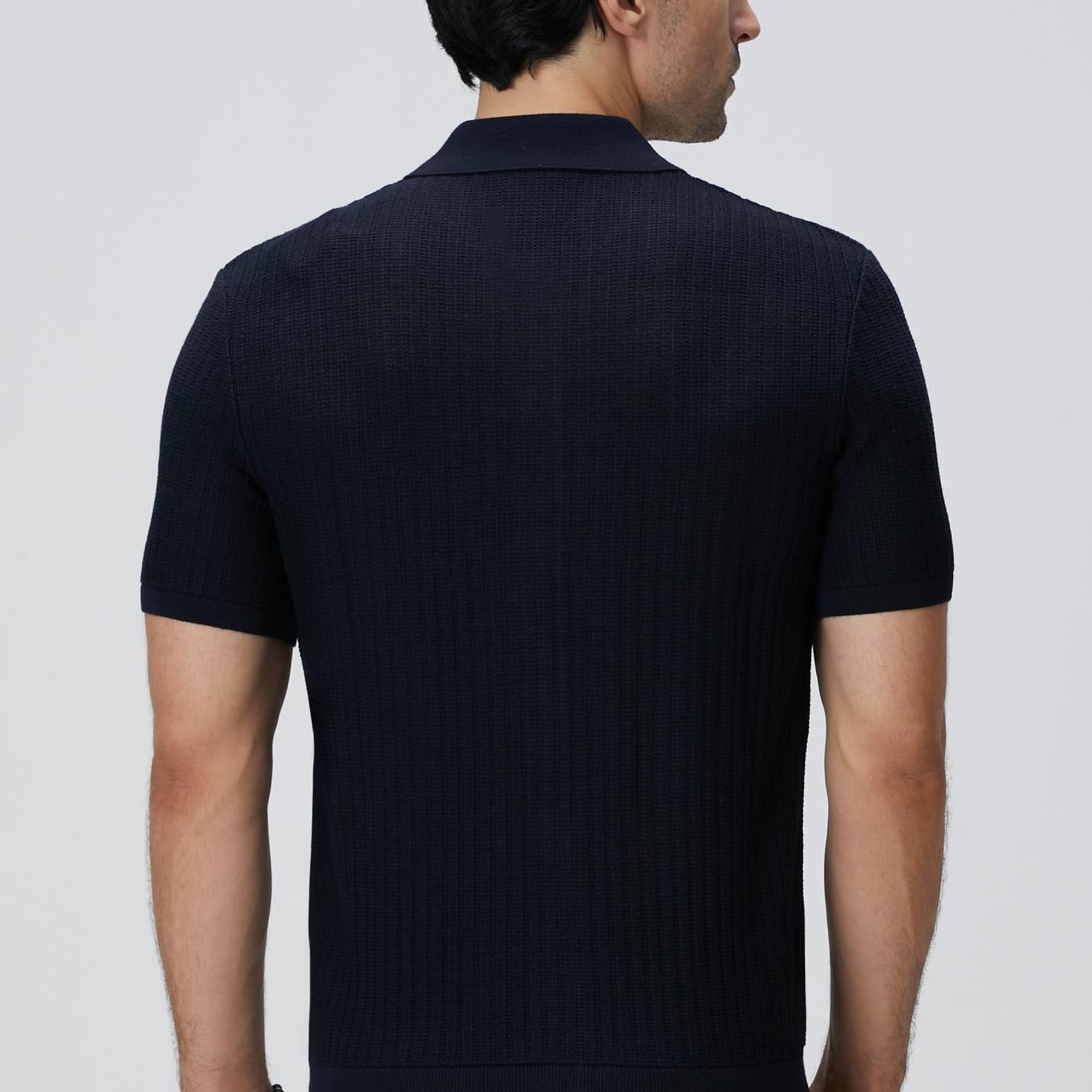 Network Erkek Lacivert Yün Karışımlı Triko Gömlek