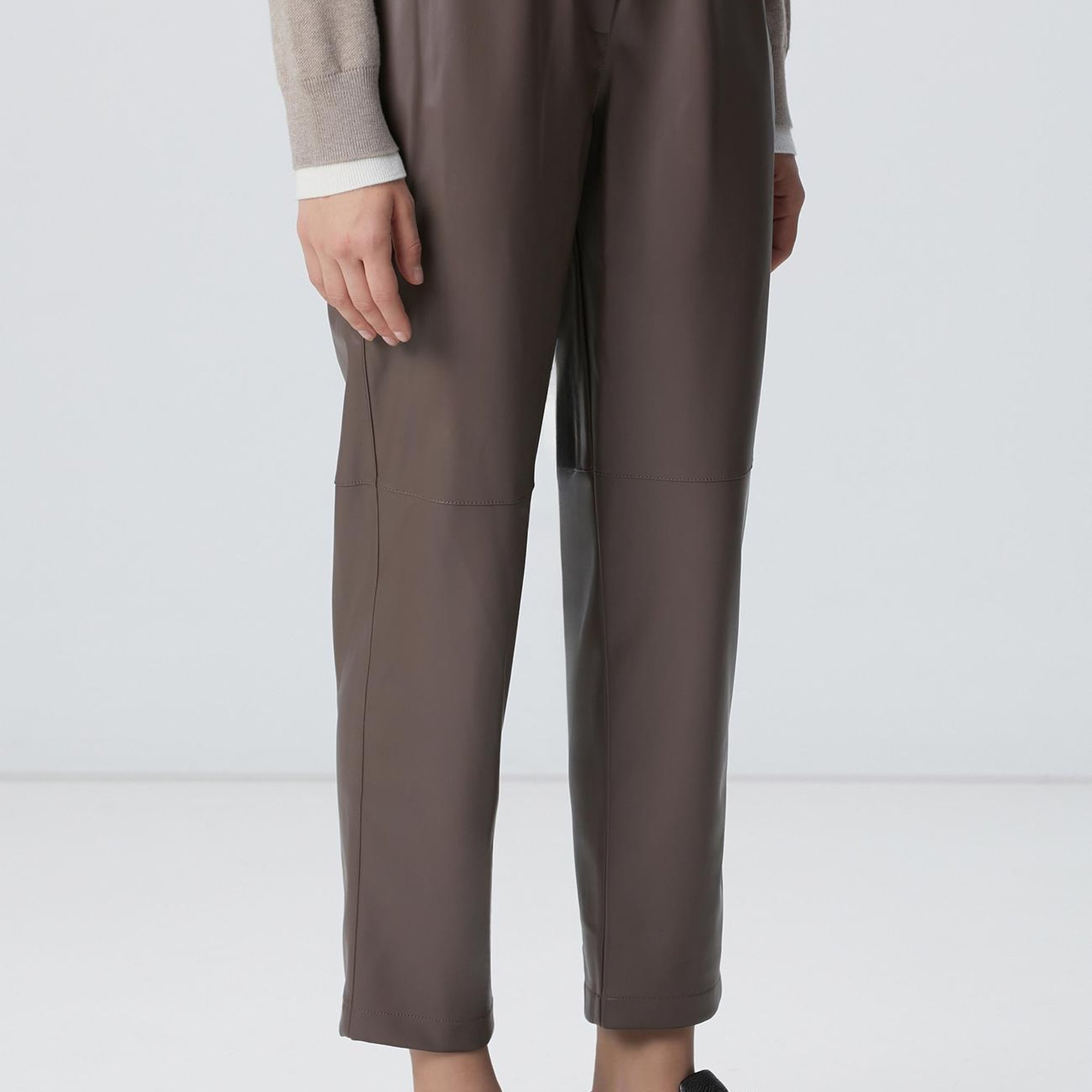 Network Kadın Vizon Vegan Deri Pantolon