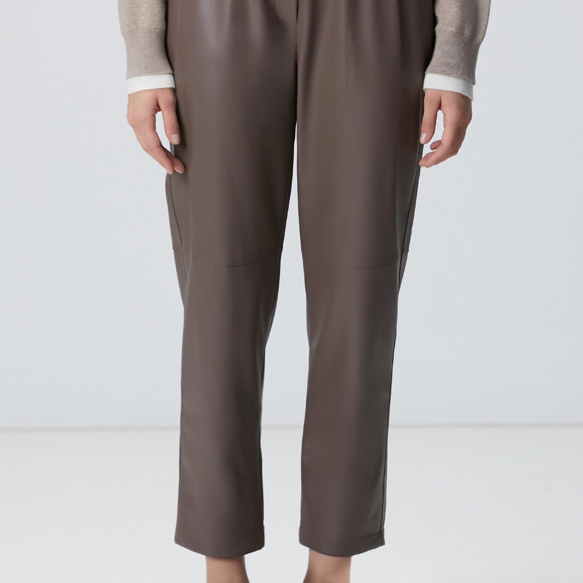 Network Kadın Vizon Vegan Deri Pantolon