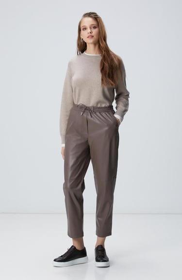  Network Kadın Vizon Vegan Deri Pantolon