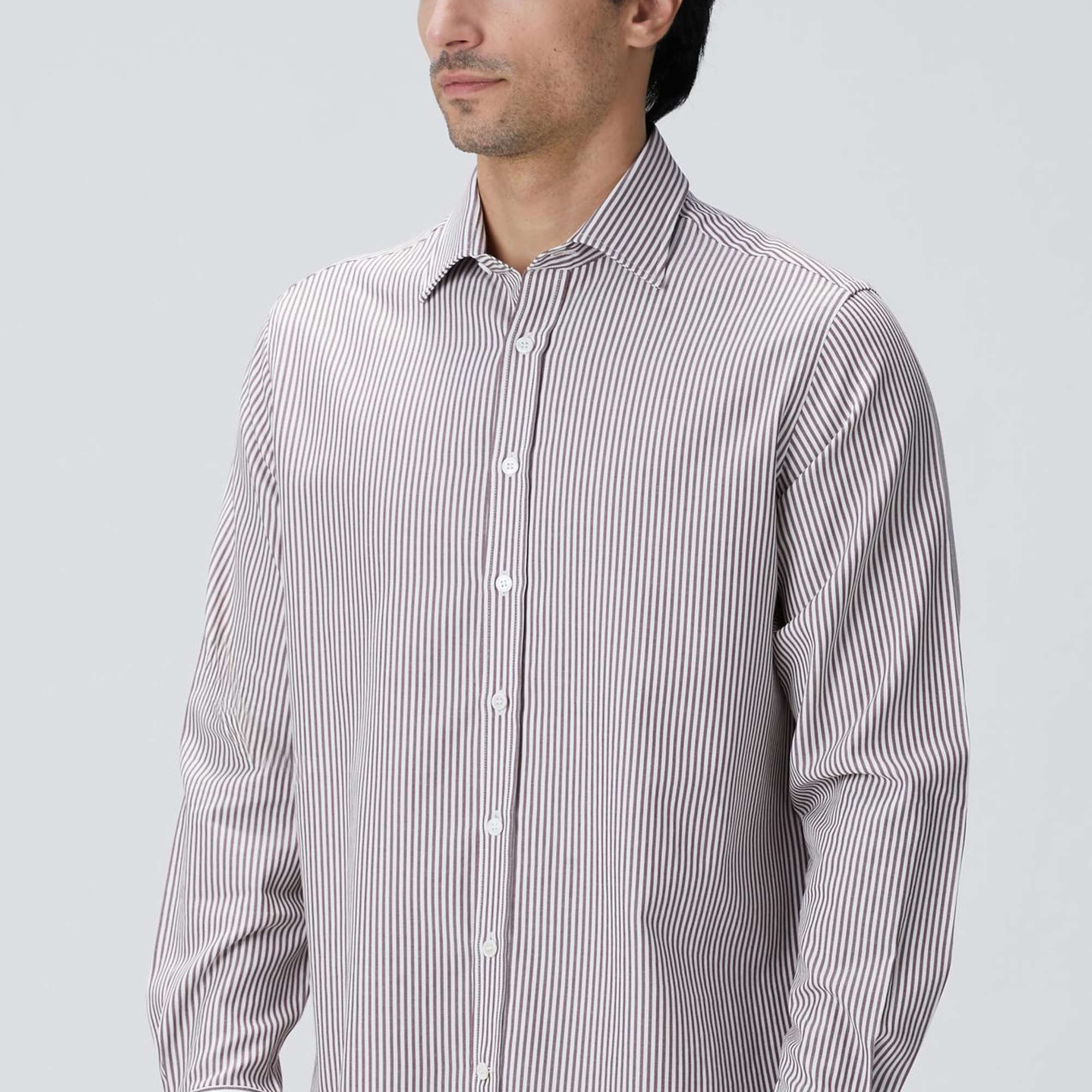 Network Erkek Bordo Çizgi Desenli Gömlek