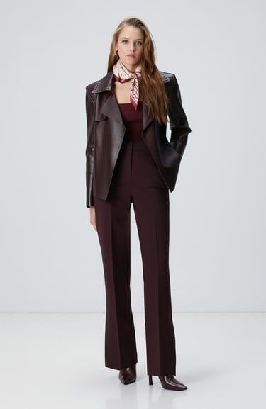  Network Kadın Vişne Pantolon