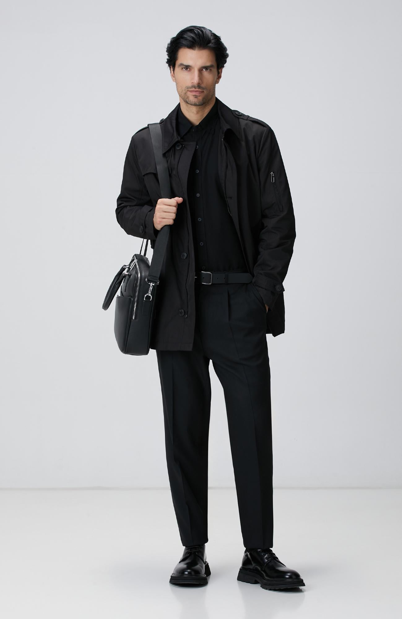  Network Erkek Siyah Jakarlı Comfort Fit Pantolon