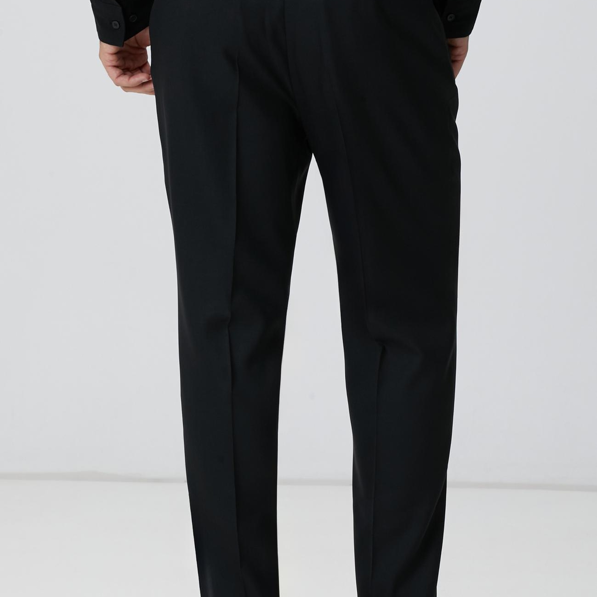 Network Erkek Siyah Jakarlı Comfort Fit Pantolon