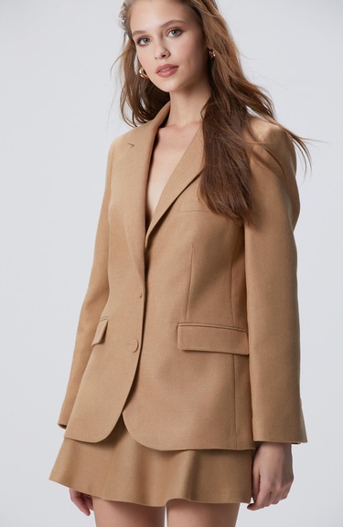  Network Kadın Koyu Bej Ceket