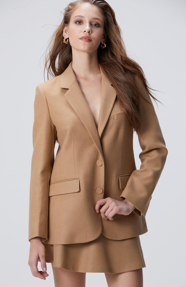  Network Kadın Koyu Bej Ceket