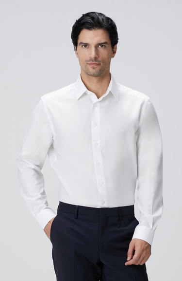  Network Erkek Beyaz Non-Iron Oxford Gömlek