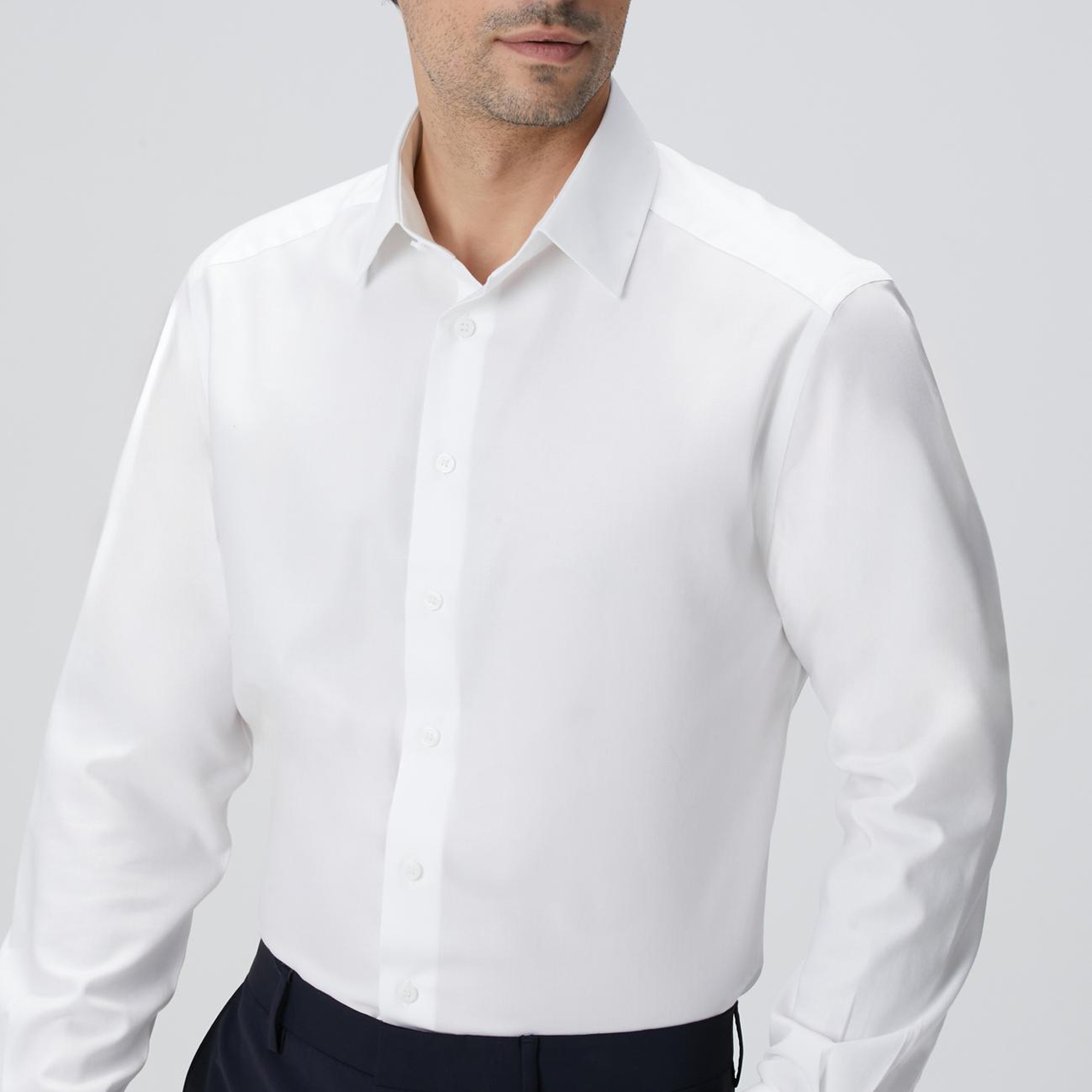 Network Erkek Beyaz Non-Iron Oxford Gömlek