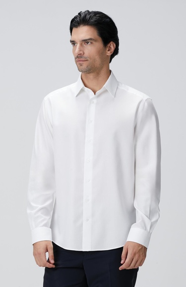  Network Erkek Beyaz Non-Iron Oxford Gömlek