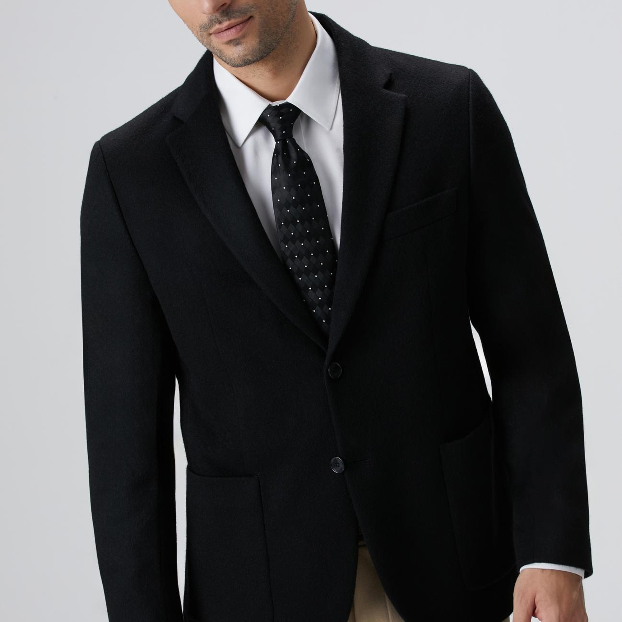 Network Erkek Limited Siyah Kaşmir Ceket