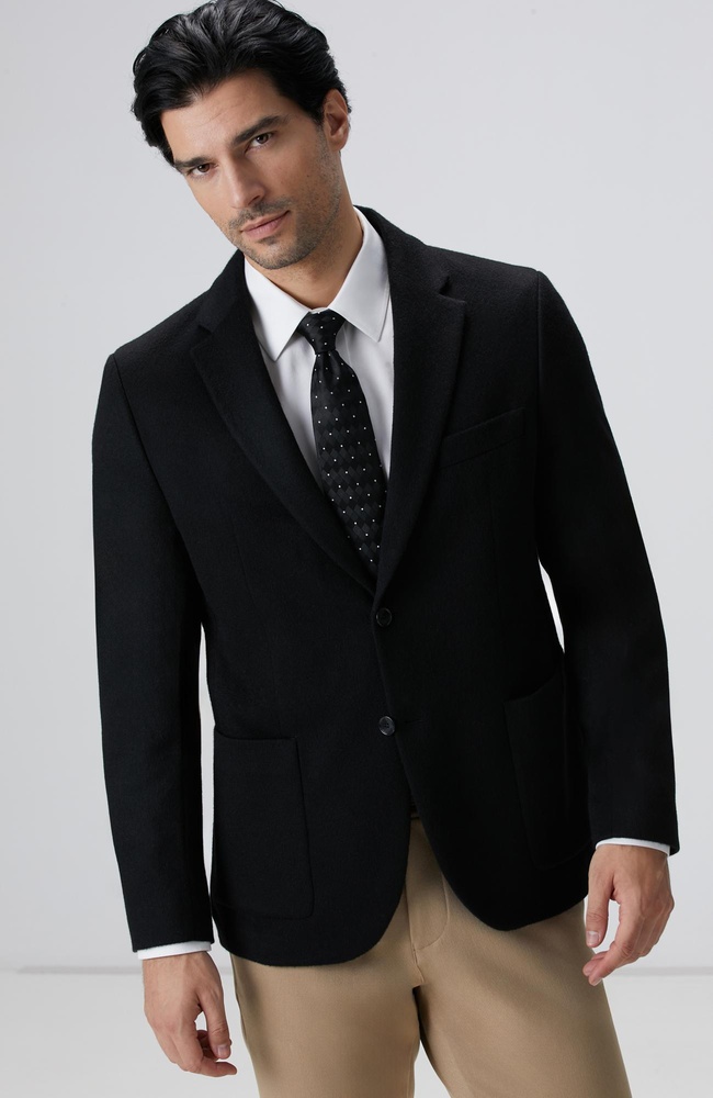  Network Erkek Limited Siyah Kaşmir Ceket