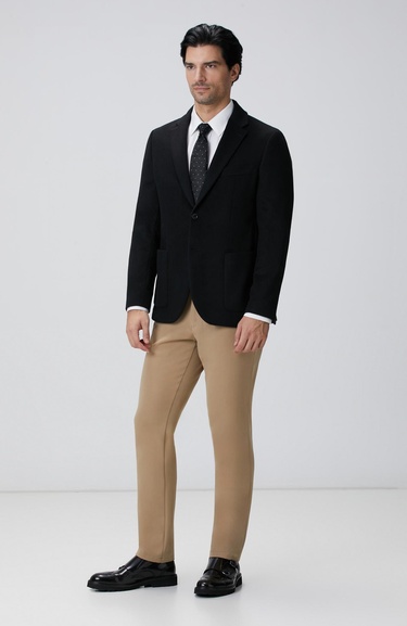  Network Erkek Limited Siyah Kaşmir Ceket