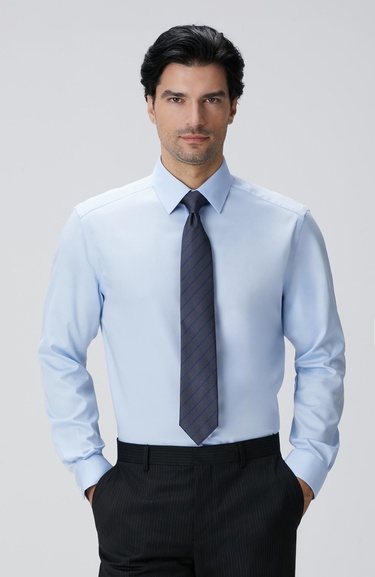  Network Erkek Non-Iron Açık Mavi Gömlek