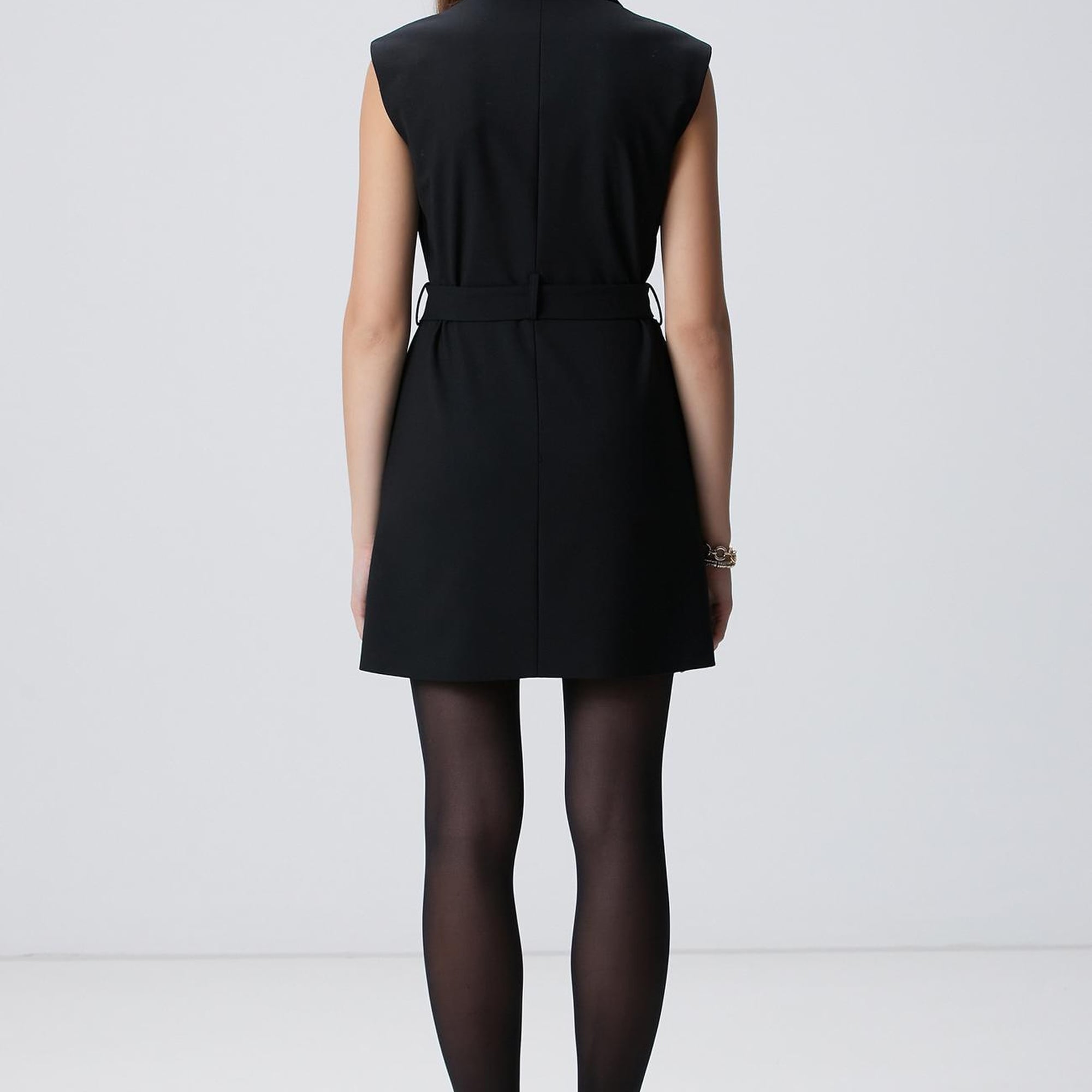 Network Kadın Siyah Mini Elbise