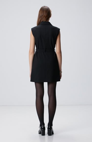  Network Kadın Siyah Mini Elbise