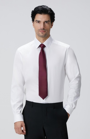  Network Erkek Non-Iron Beyaz Gömlek