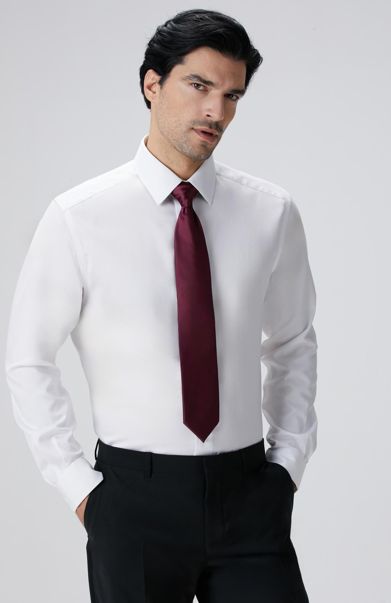  Network Erkek Non-Iron Beyaz Gömlek