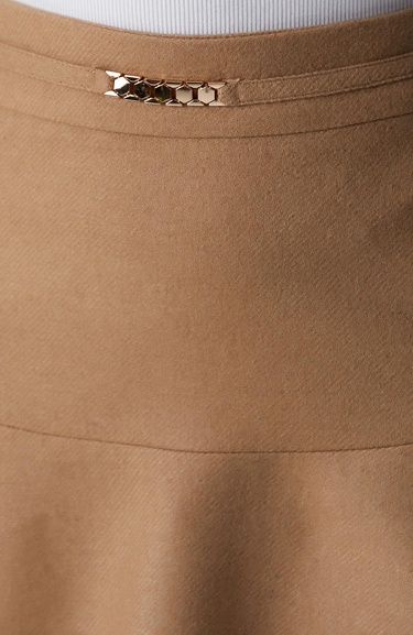  Network Kadın Camel Yün Karışımlı Mini Etek