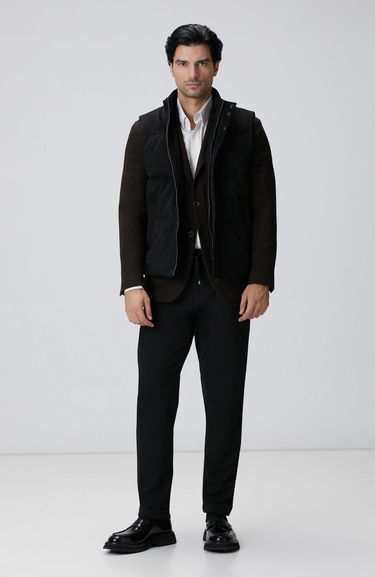  Network Erkek Siyah Örme Pantolon